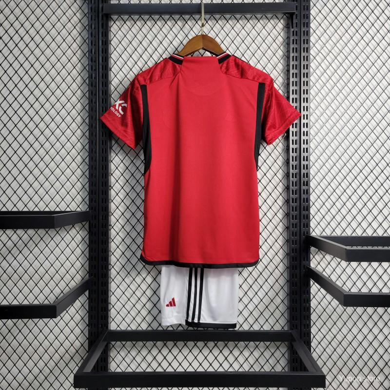 23-24 Kids Manchester United Home Jersey Size 16-28