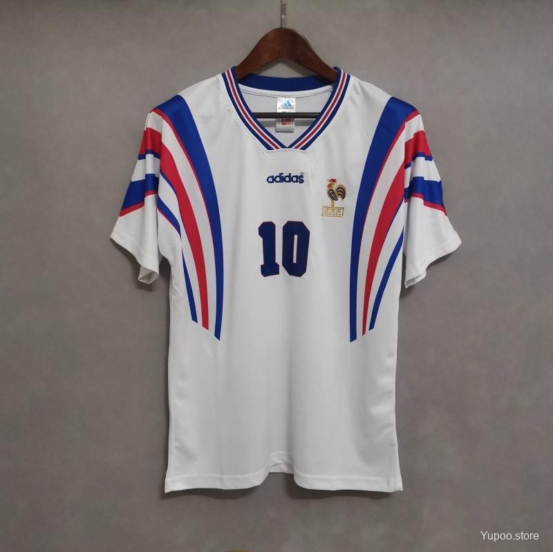 Retro 1996 France Away Soccer Jersey