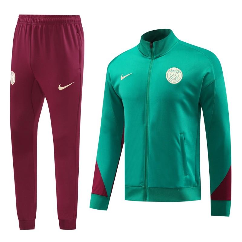 PSG Green Full Zipper Jacket +Long Pants