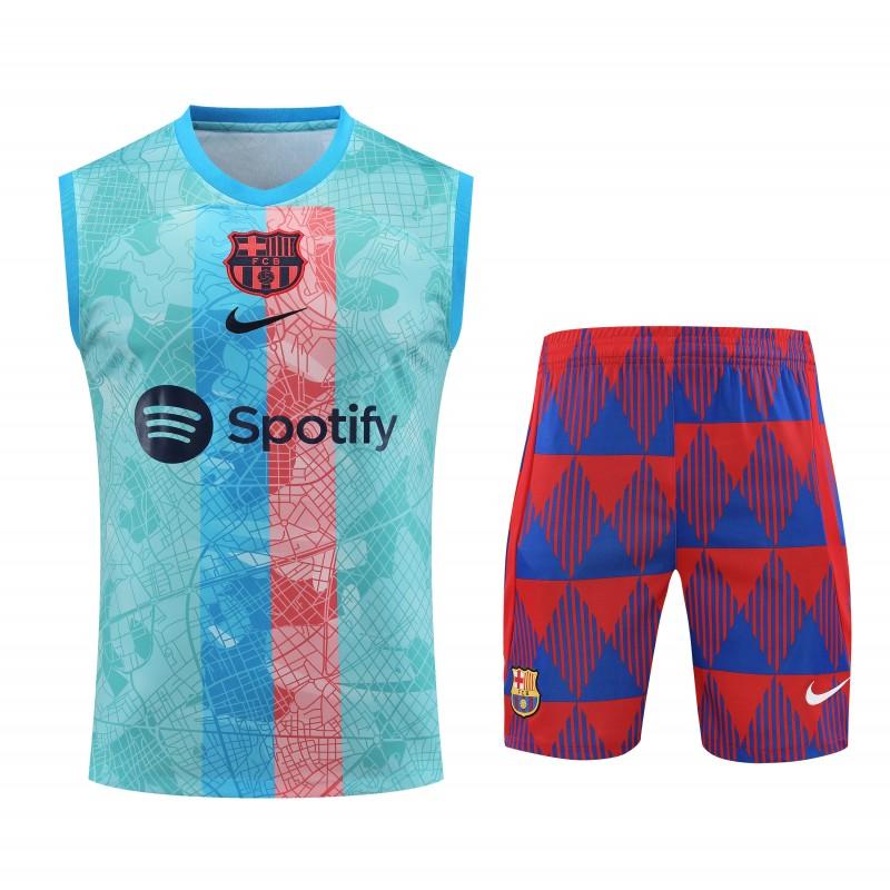 23-24 Barcelona Sky Blue Vest Jersey+Shorts