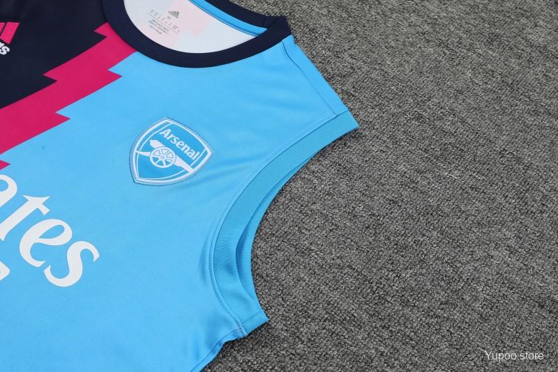 23-24 Arsenal Blue/Navy Vest Jersey+Shorts