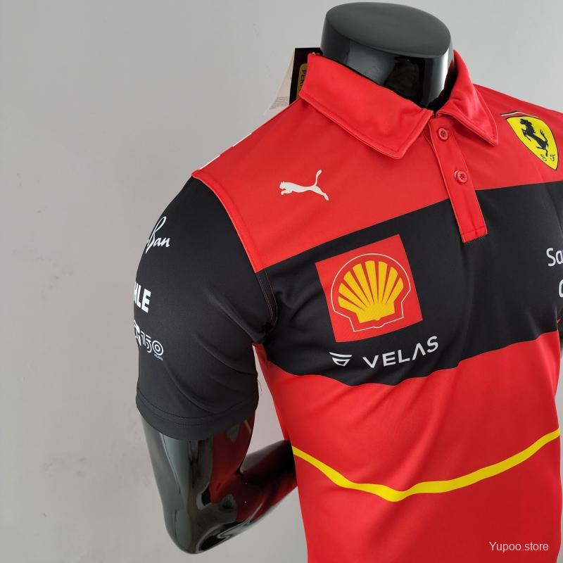 2022 F1 Ferrari Red/Yellow Polos