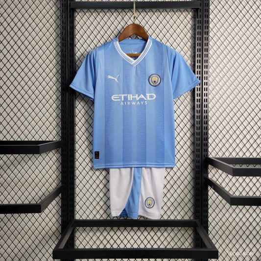 23-24 Kids Manchester City Home Jersey Size 16-28