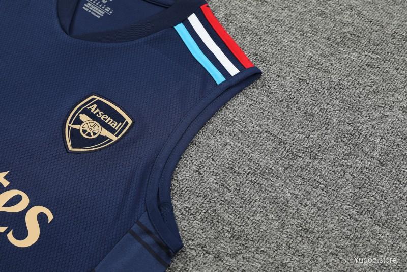 23-24 Arsenal Navy Vest Jersey+Shorts