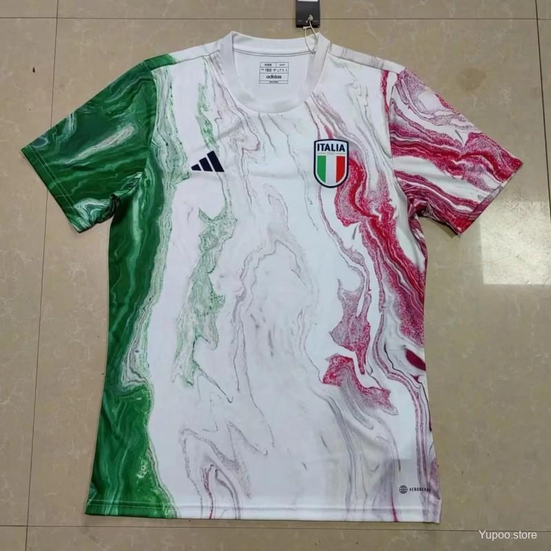 2022 Italy FIGC Pre-Match White Jersey