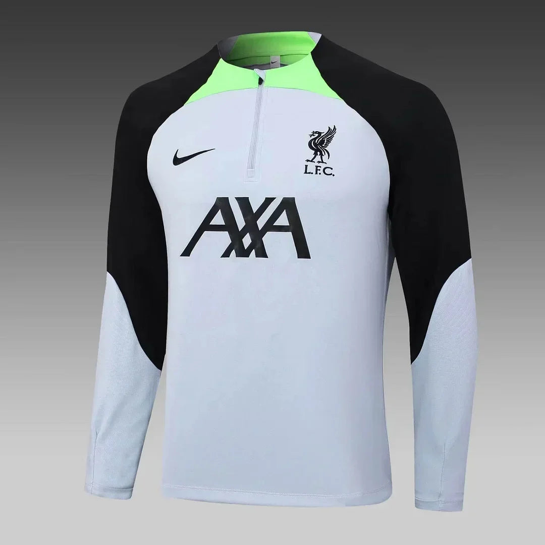 2023/2024 Liverpool Half-Pull Training Suit Grey Jersey