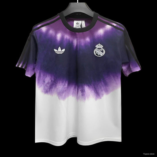 Real Madrid Adidas Trefoil Purple/White Pre-Match Jersey