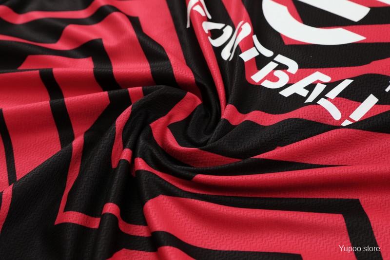 23/24 AC Milan Red Black Short Sleeve Jersey+Shorts