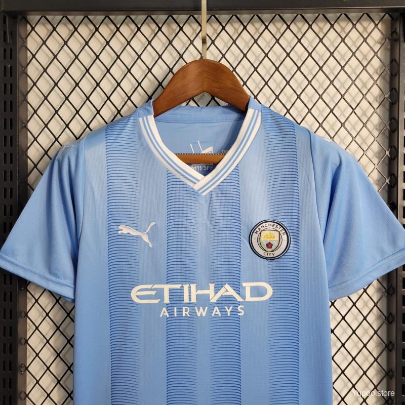 23-24 Kids Manchester City Home Jersey Size 16-28