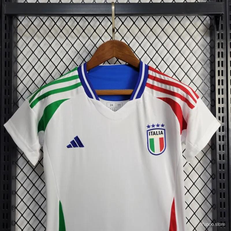 2024 Kids Italy Away White Jersey