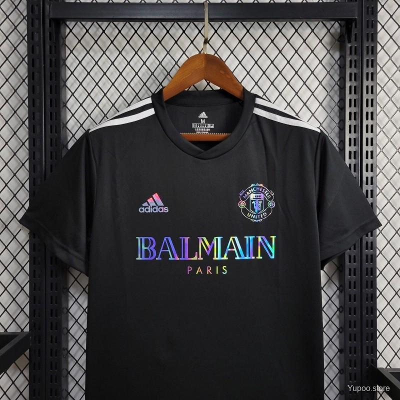 24/25 Manchester United x Balmain Black Training Jersey