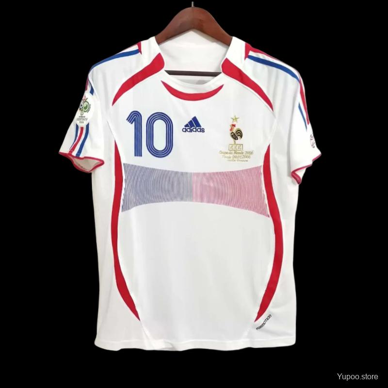 Retro 2006 France Away Soccer Jersey With 06 World Cup Patch