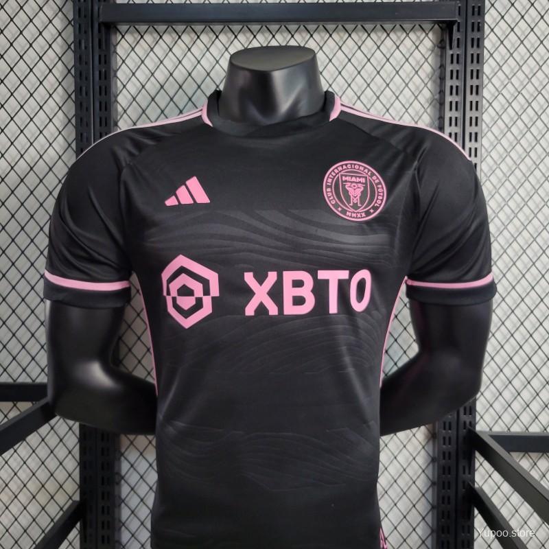 Player Version 23-24 Inter Miami Away Black Jersey