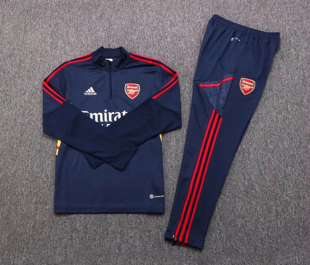 2022/2023 Arsenal Half-Pull Training Suit Royal Blue Football Shirt