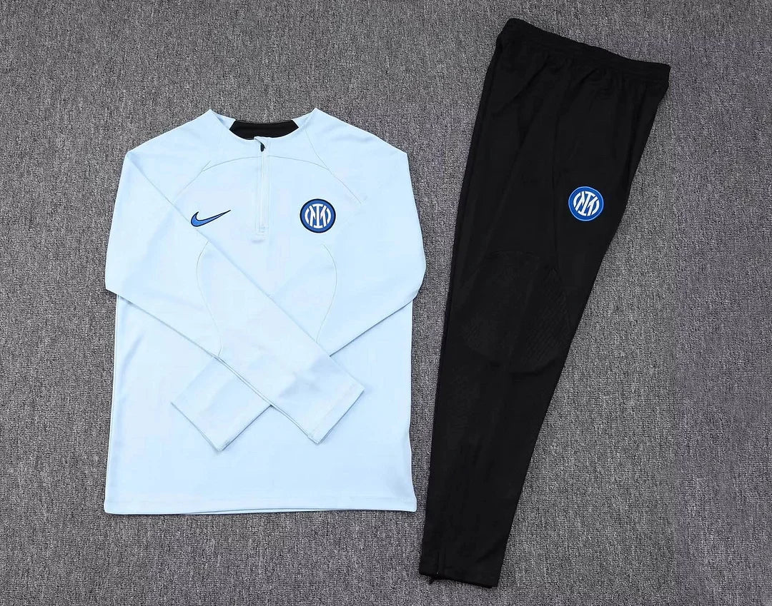 2023/2024 Inter Milan Half-Pull Training Suit Light Blue Football Jersey