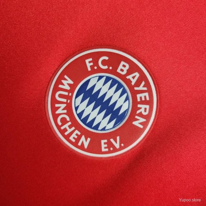 23/24 Bayern Munich Red Cotton Short Sleeve Jersey+Shorts