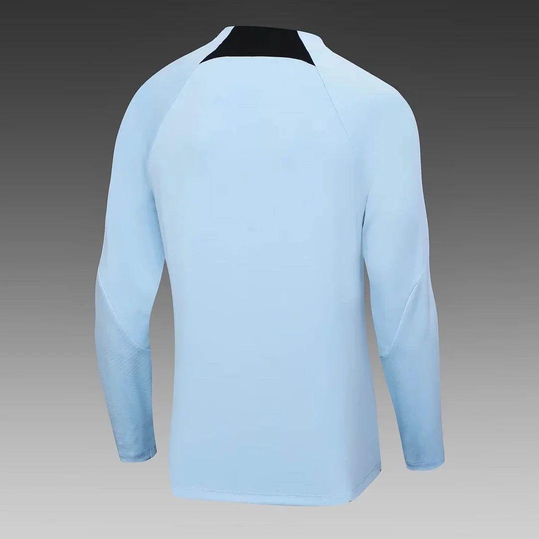 2023/2024 Inter Milan Half-Pull Training Suit Light Blue Football Jersey