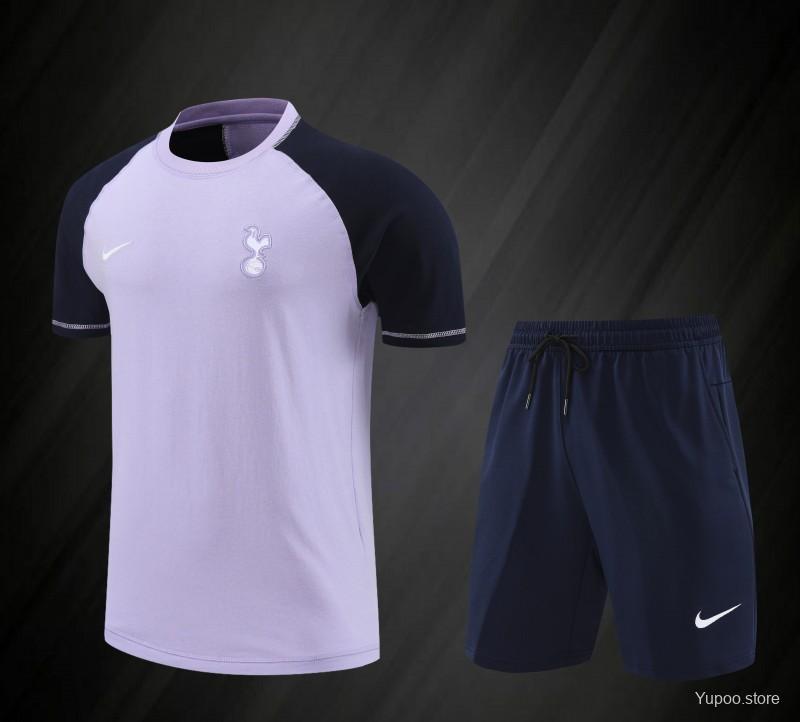 23/24 Tottenham Hotspur Purple/Navy Cotton Short Sleeve Jersey+Shorts