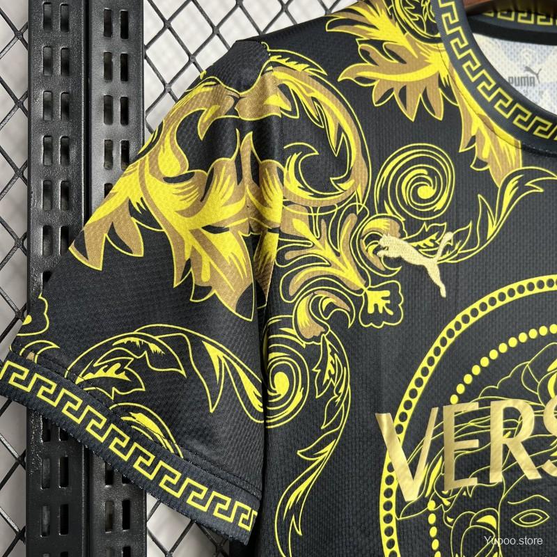 2024 Italy x Versace Gold/Black Special Jersey