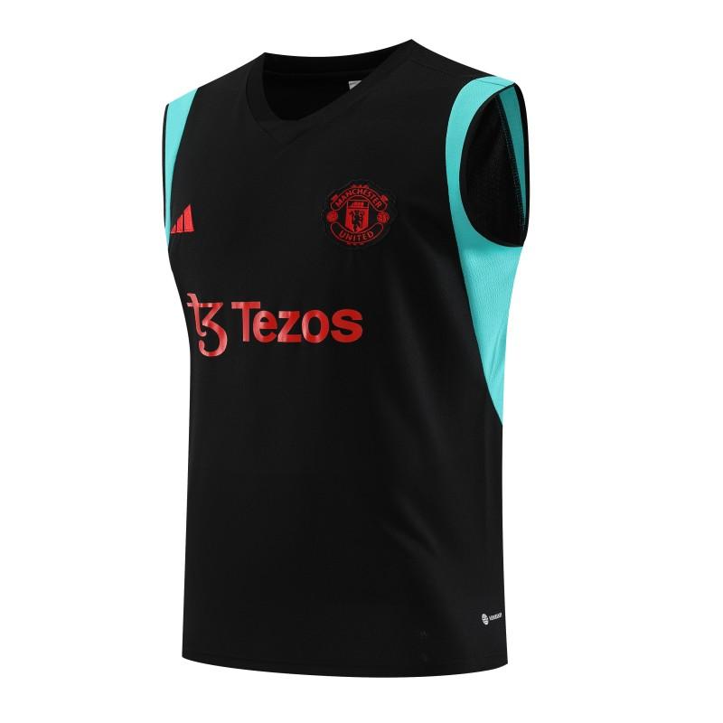 23/24 Manchester United Black Vest Jersey+Shorts