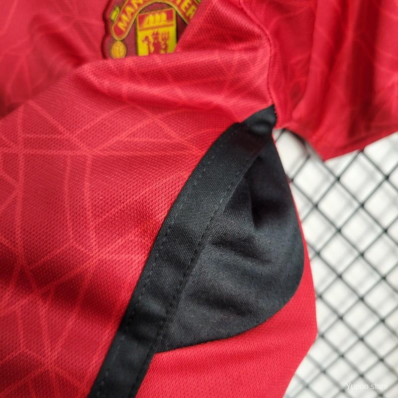 23-24 Kids Manchester United Home Jersey Size 16-28