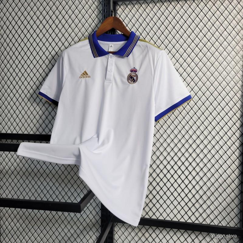 23-24 Real Madrid White POLO Jersey