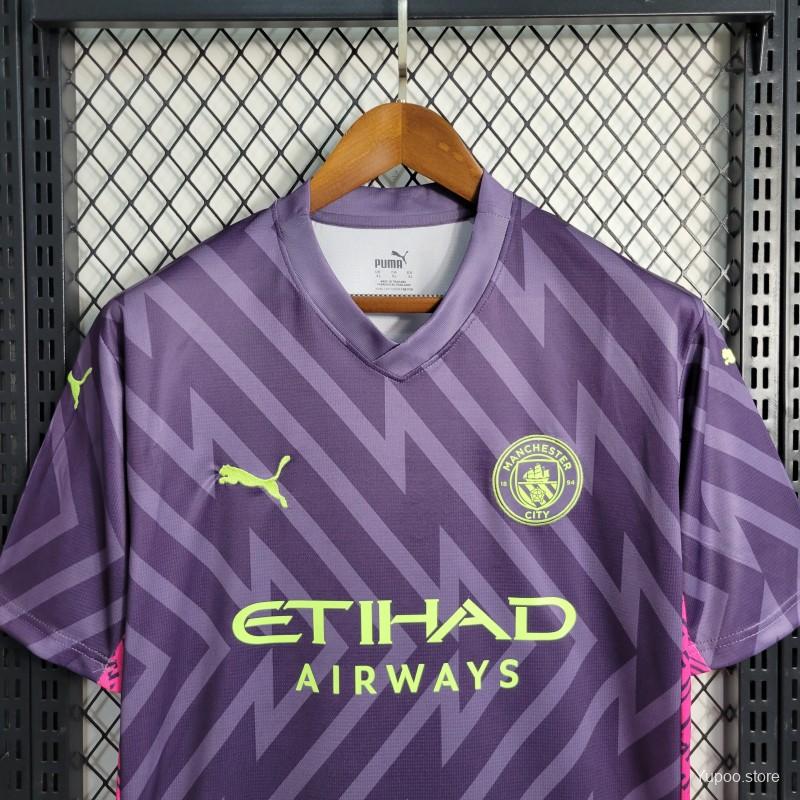 23-24 Manchester City Purple Goalkeeper Jersey