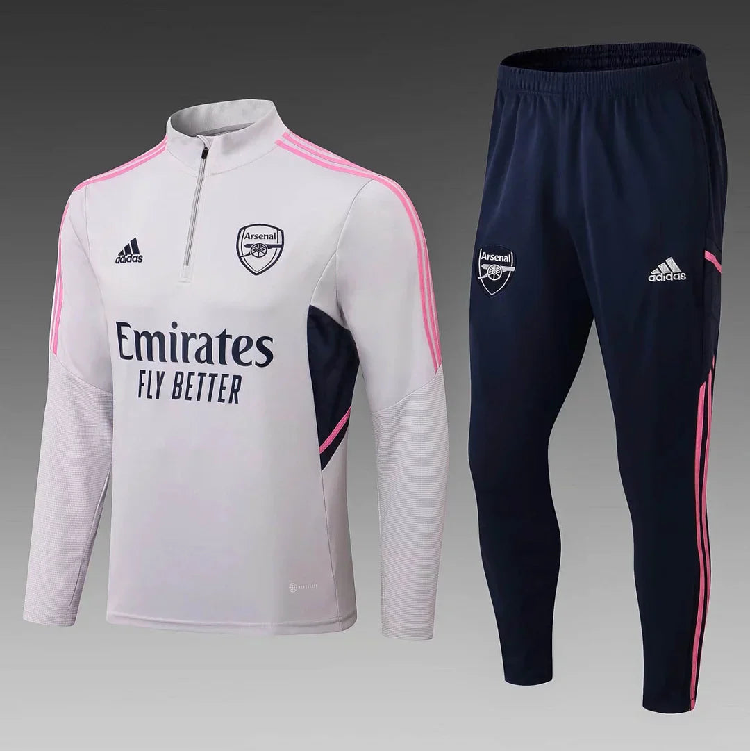 2022/2023 Arsenal Half-Pull Training Suit Grey Football Shirt