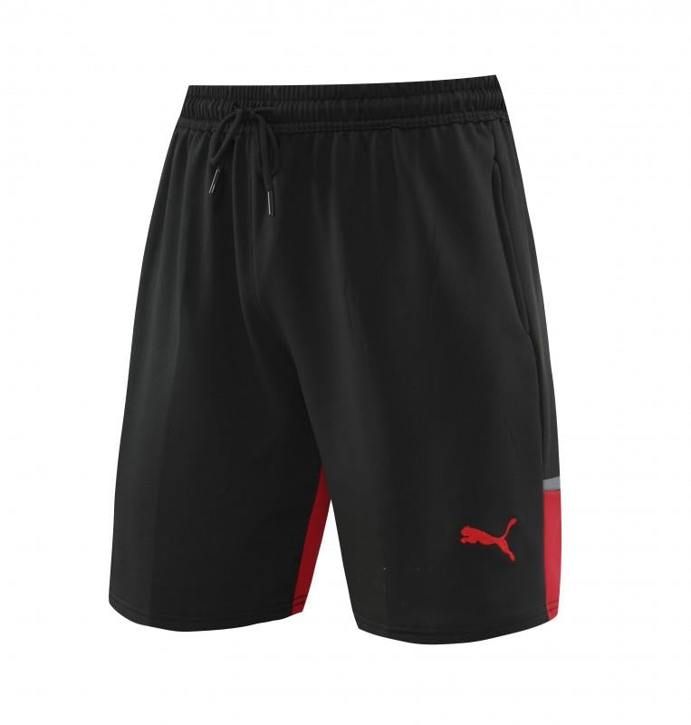 23/24 AC Milan Black/Red Cotton Short Sleeve Jersey+Shorts