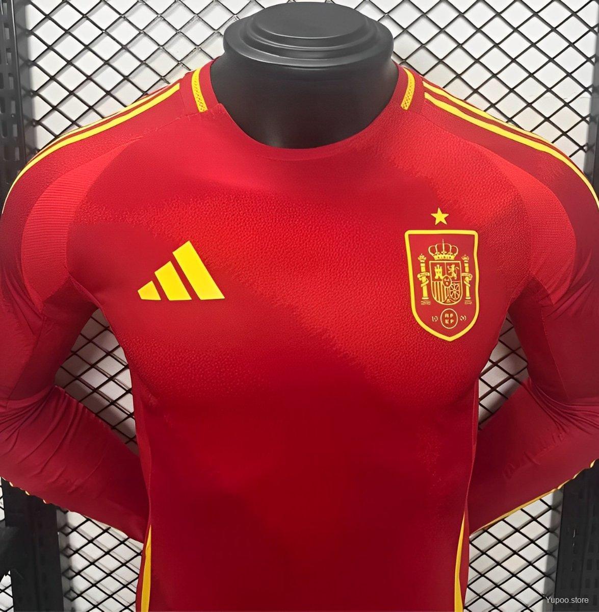 2024 Spain home Long sleeve player version