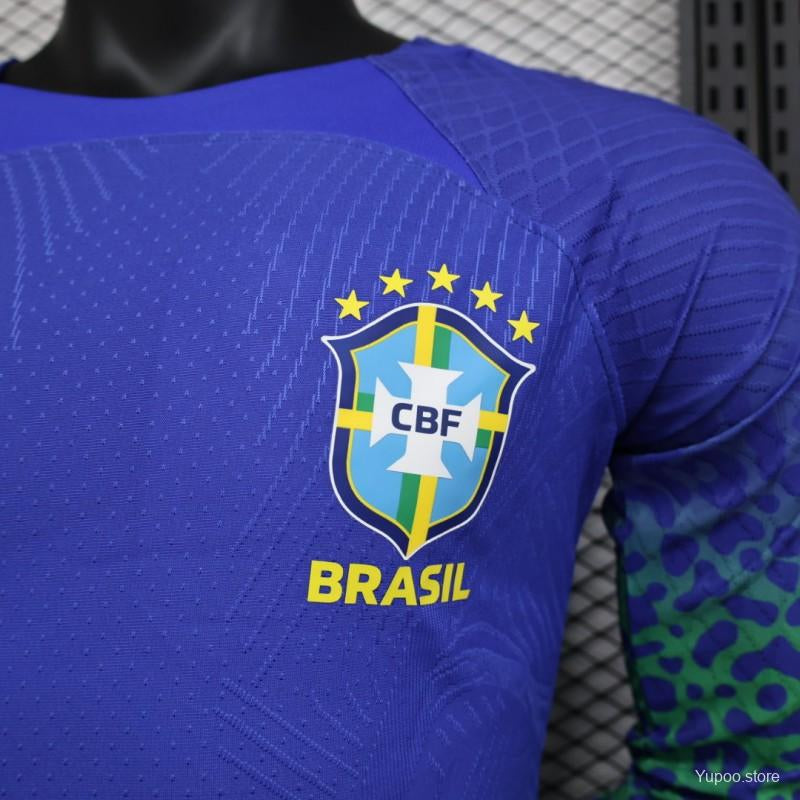 2022 Brazil Away long sleeve blue player version