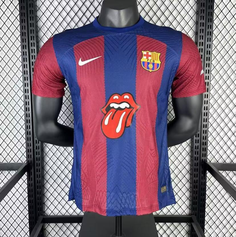 23/24 Barcelona home rolling stone special jersey