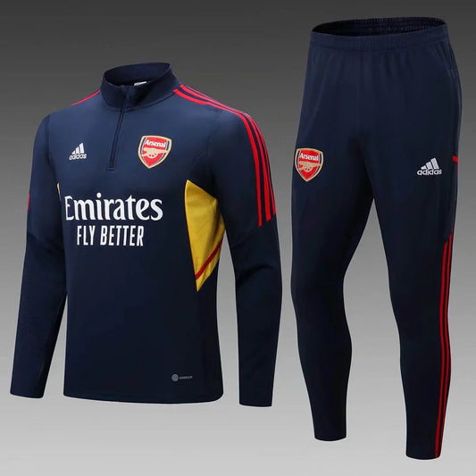 2022/2023 Arsenal Half-Pull Training Suit Royal Blue Football Shirt