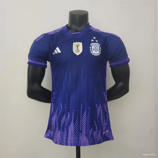 Player Version 3 Stars Argentina Away Jersey