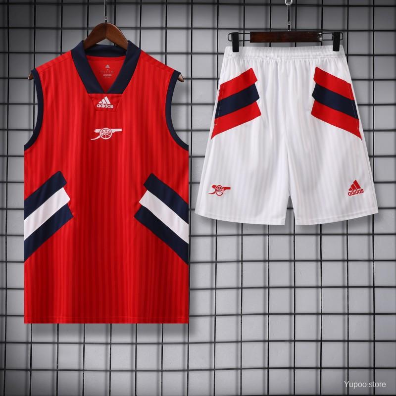 23-24 Arsenal Red Remake Icon Vest Jersey+Shorts