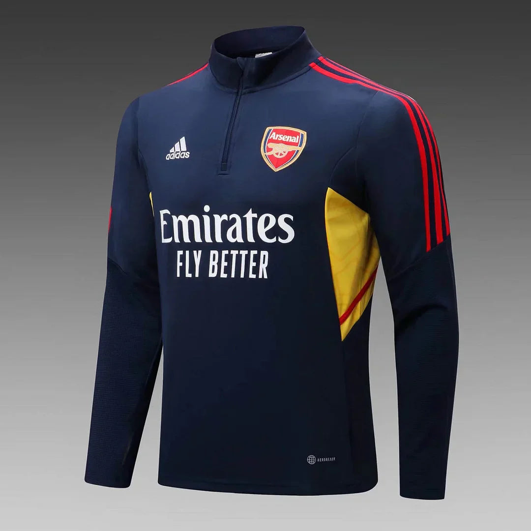 2022/2023 Arsenal Half-Pull Training Suit Royal Blue Football Shirt