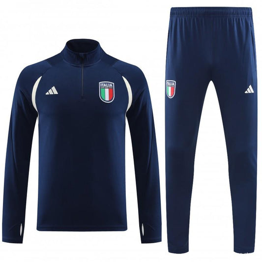 2023 Italy Navy Half Zipper Jacket +Pants