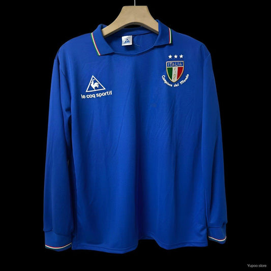 Retro 1982 Italy Home Long Sleeve Jersey