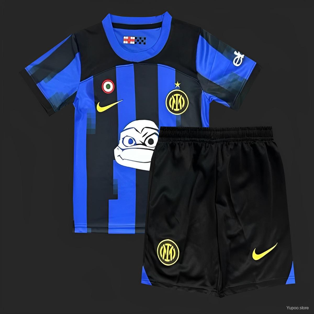 23/24 Kids Inter Milan Home Ninja Turtles Jersey