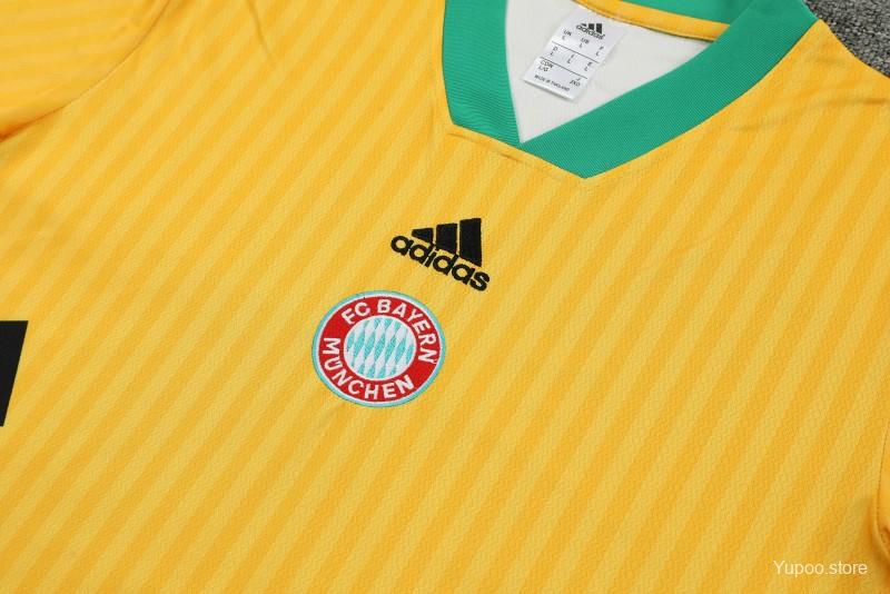 23 24 Bayern Munich Yellow Remake Icon Short Sleeve+Shorts