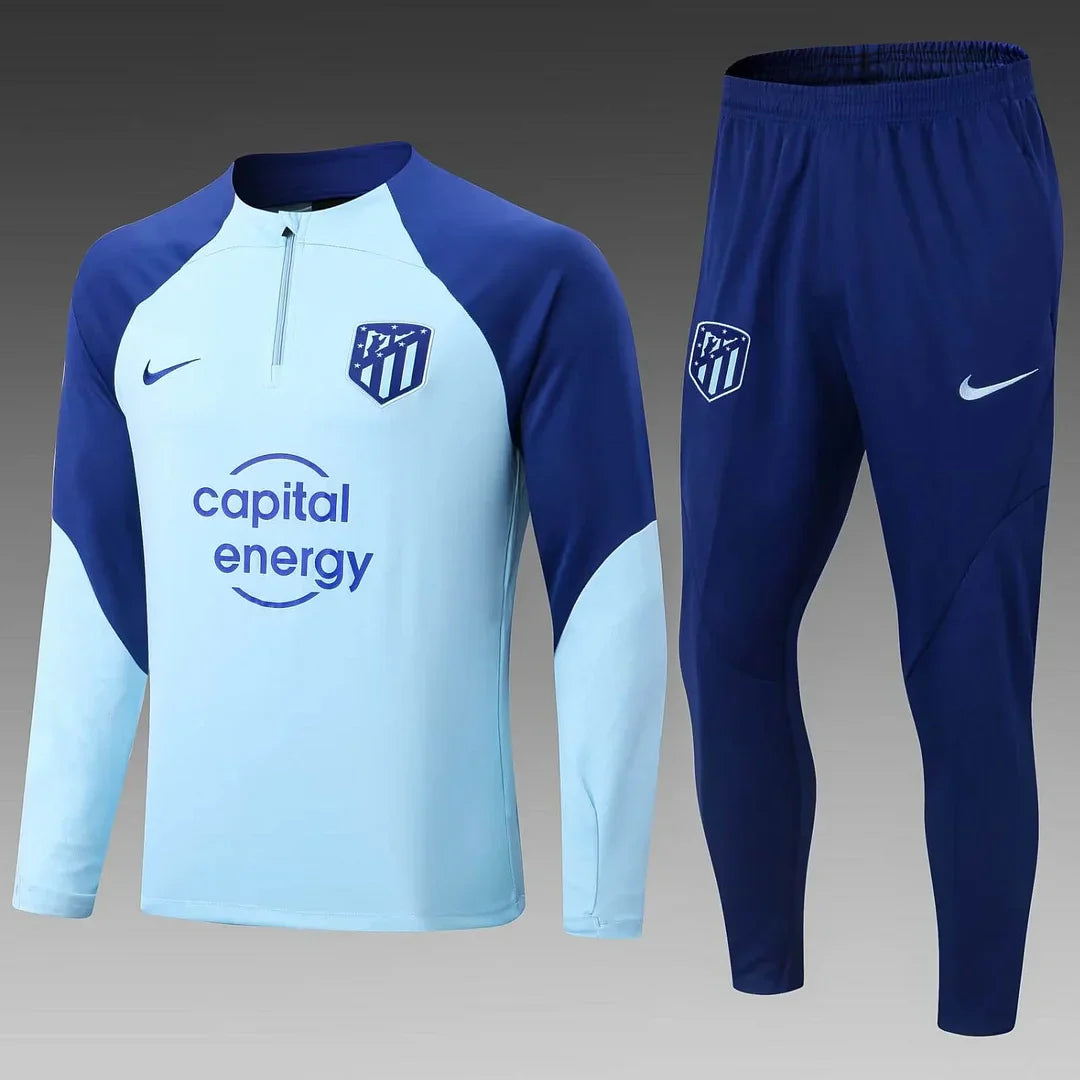 2022/2023 Atletico Madrid Half-Pull Training Suit Blue