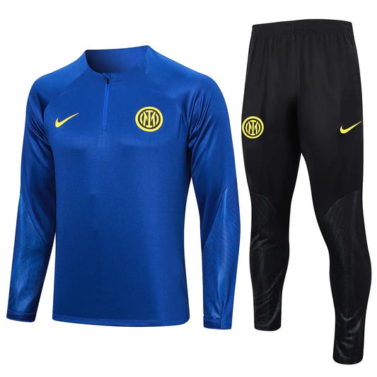 2023/2024 Internazionale  Inter Milan Half-Pull Training Suit Blue Football Jersey