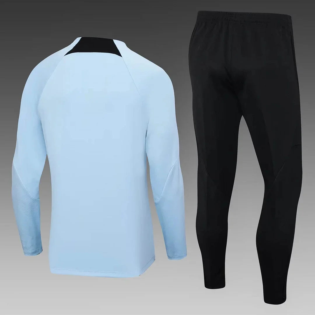 2023/2024 Inter Milan Half-Pull Training Suit Light Blue Football Jersey