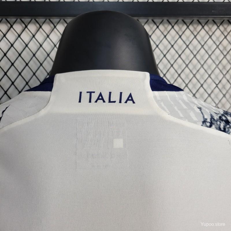 Player Version 2023 Italy Away White Jersey