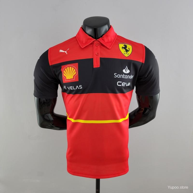 2022 F1 Ferrari Red/Yellow Polos