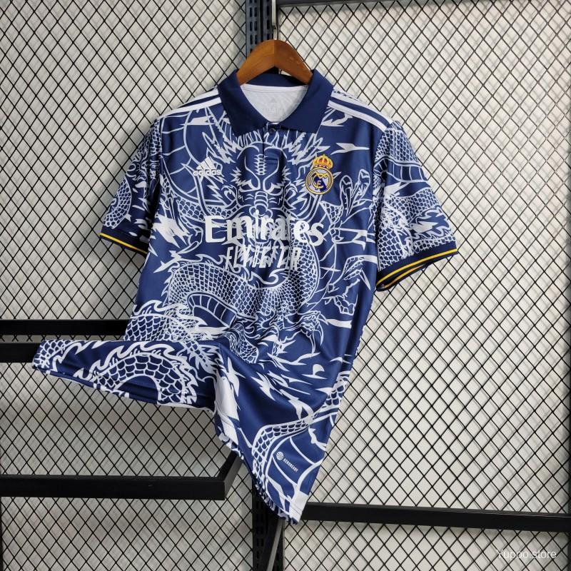 23-24 Real Madrid Special Edition Blue Dragon Jersey