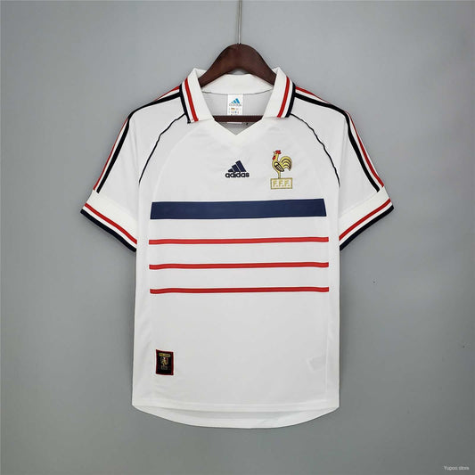 Retro 1998 France Away White Soccer Jersey