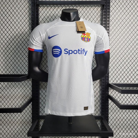 Player Version 23-24 Barcelona Away Grey Jersey