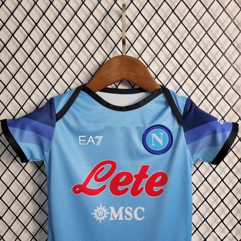 23-24 Baby Napoli Home Soccer Jersey Baby 6-18 Month