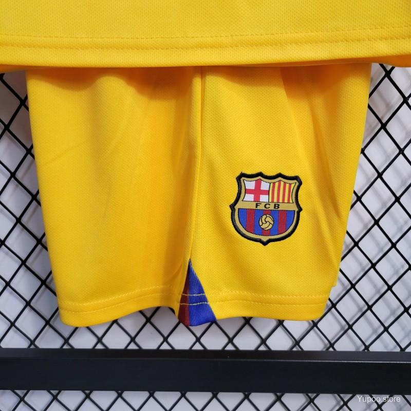 23-24 Kids Barcelona Forth Yellow Jersey Size